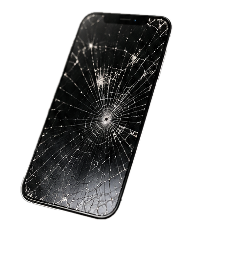 Téléphone avec écran cassé